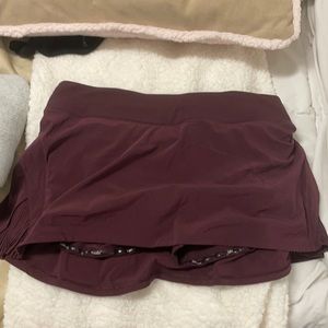 Lululemon Maroon skort with inside tag